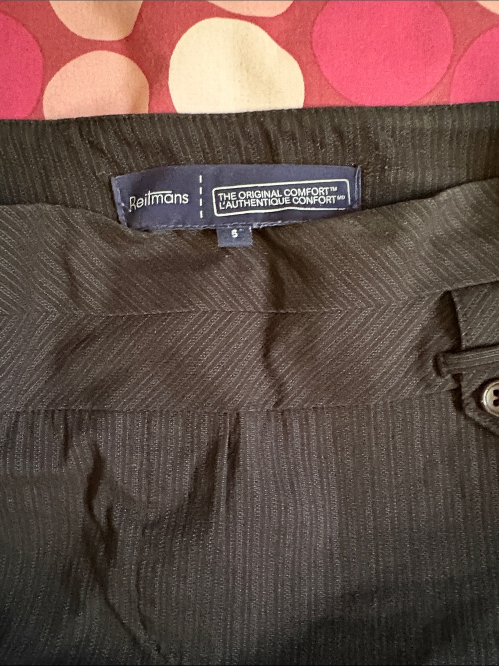 Reitmans Womans Dark Black Pinstripe Dress Pants Sz 5